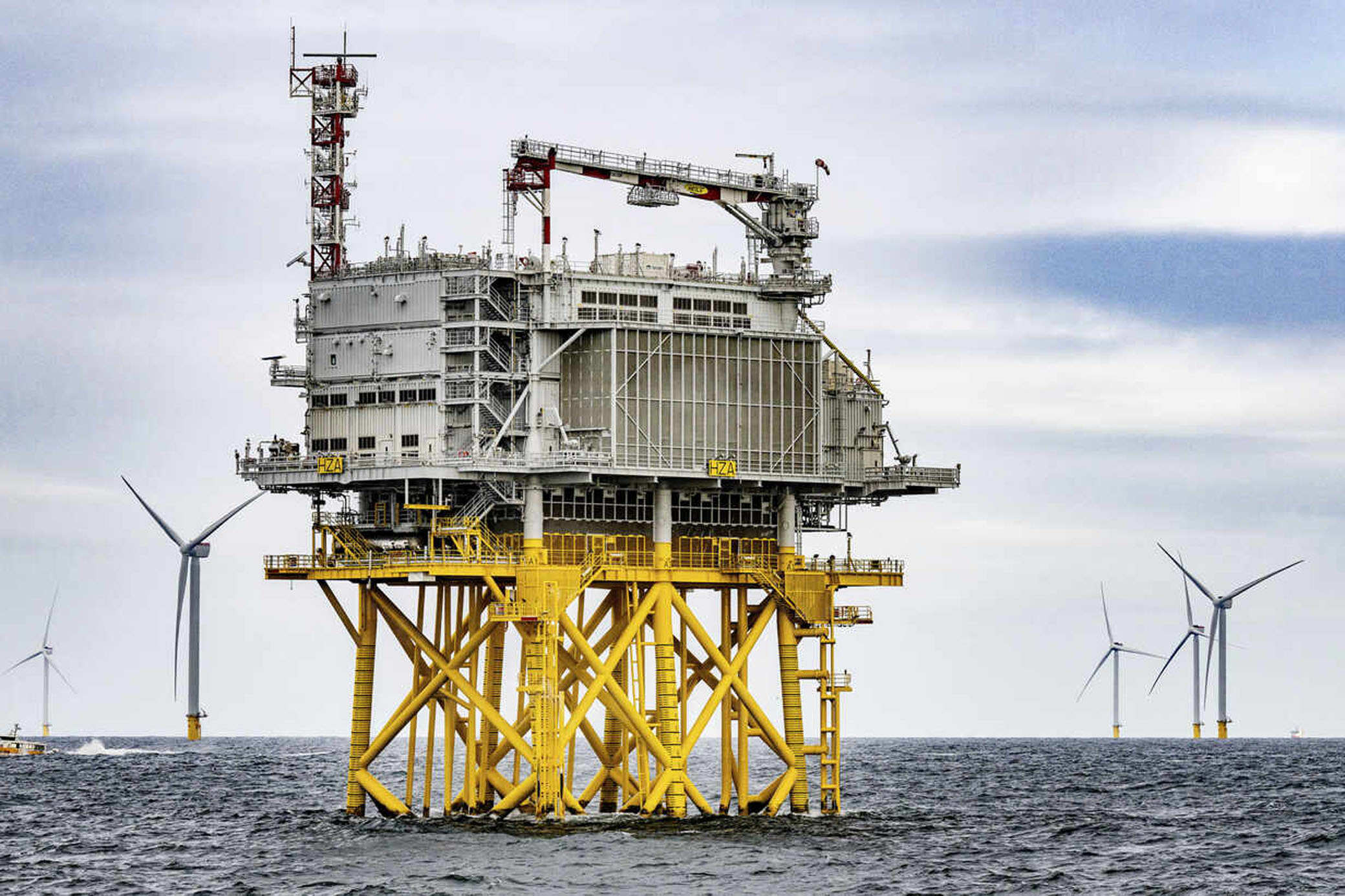 Offshore Umspannwerk für Windparks auf dem Meer