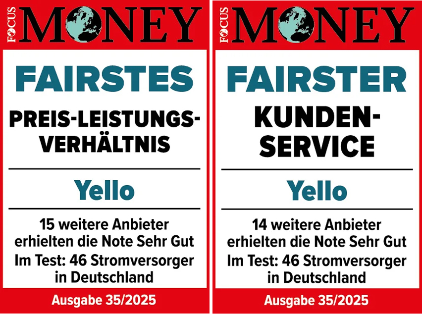 Testsiegel Focus Money Kundenservice & Preis-/Leistungsverhältnis 2025.