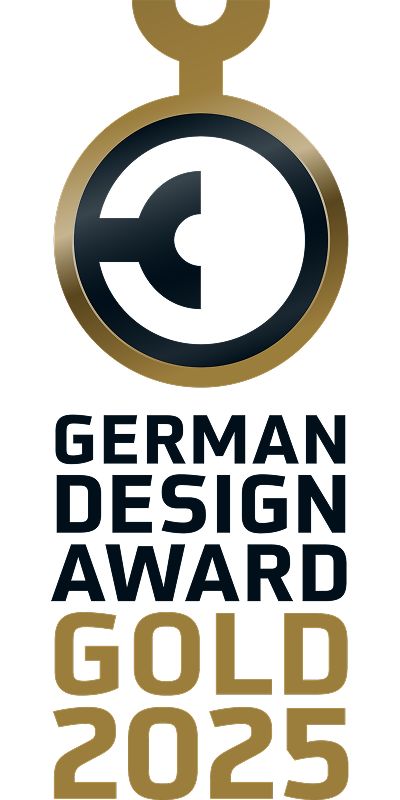 German Design Award 2025 Yello App Siegel German Design Award 2025 in Gold für die Yello App